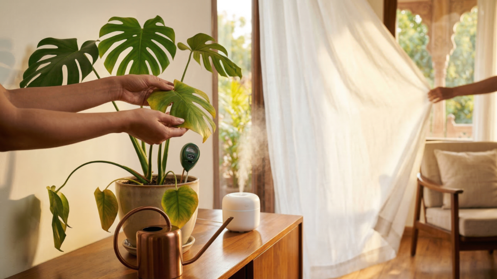 Indoor Plant care tips in summers