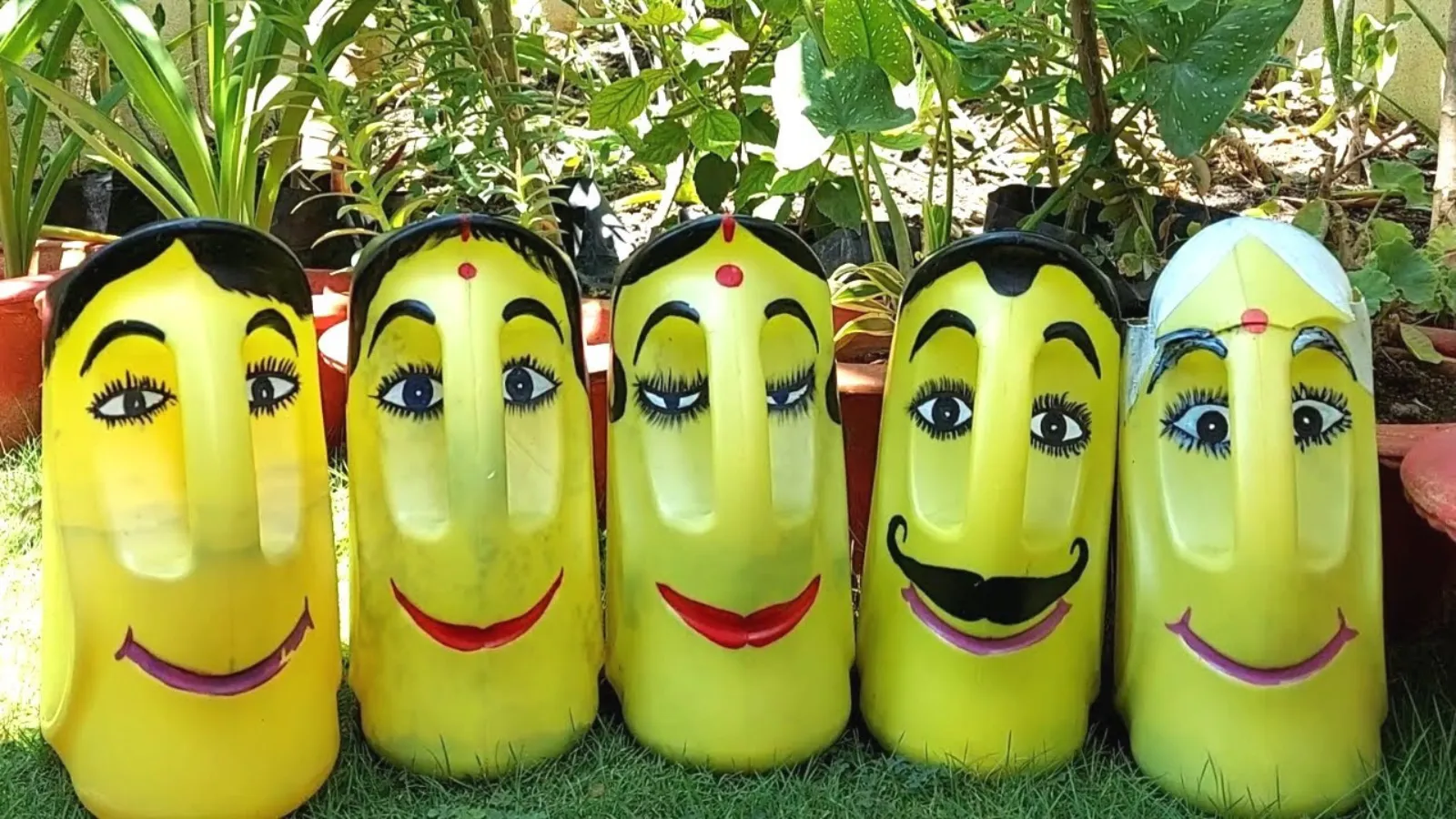 plastic oil can reuse ideas