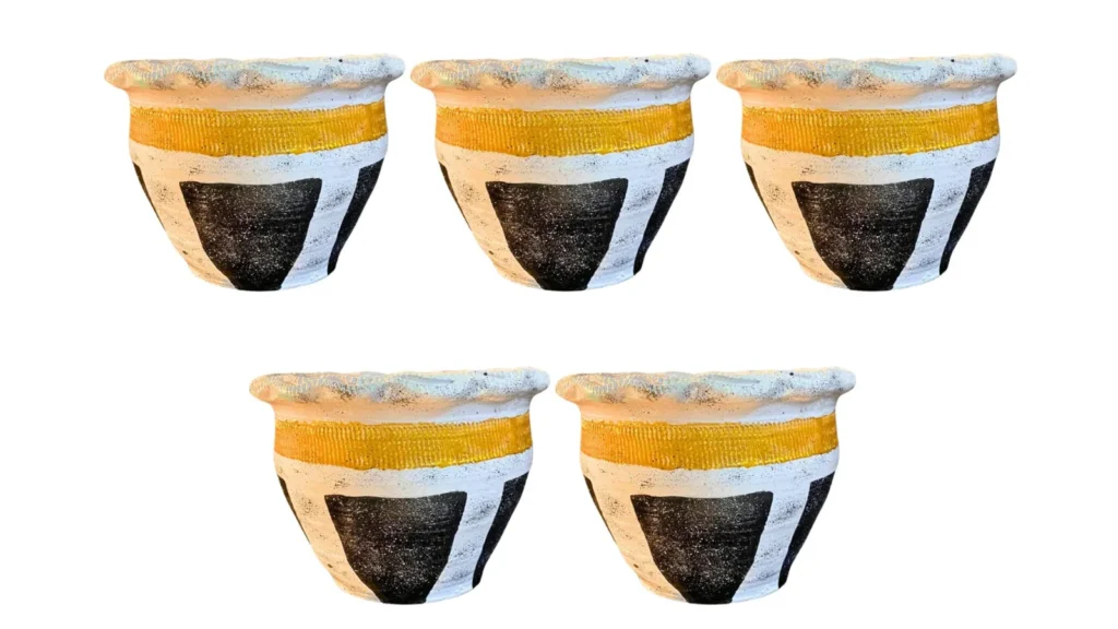 Geometric Art Painted Planters