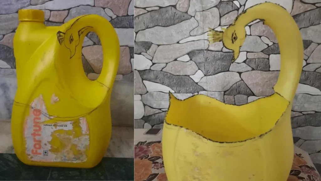DIY oil can planter