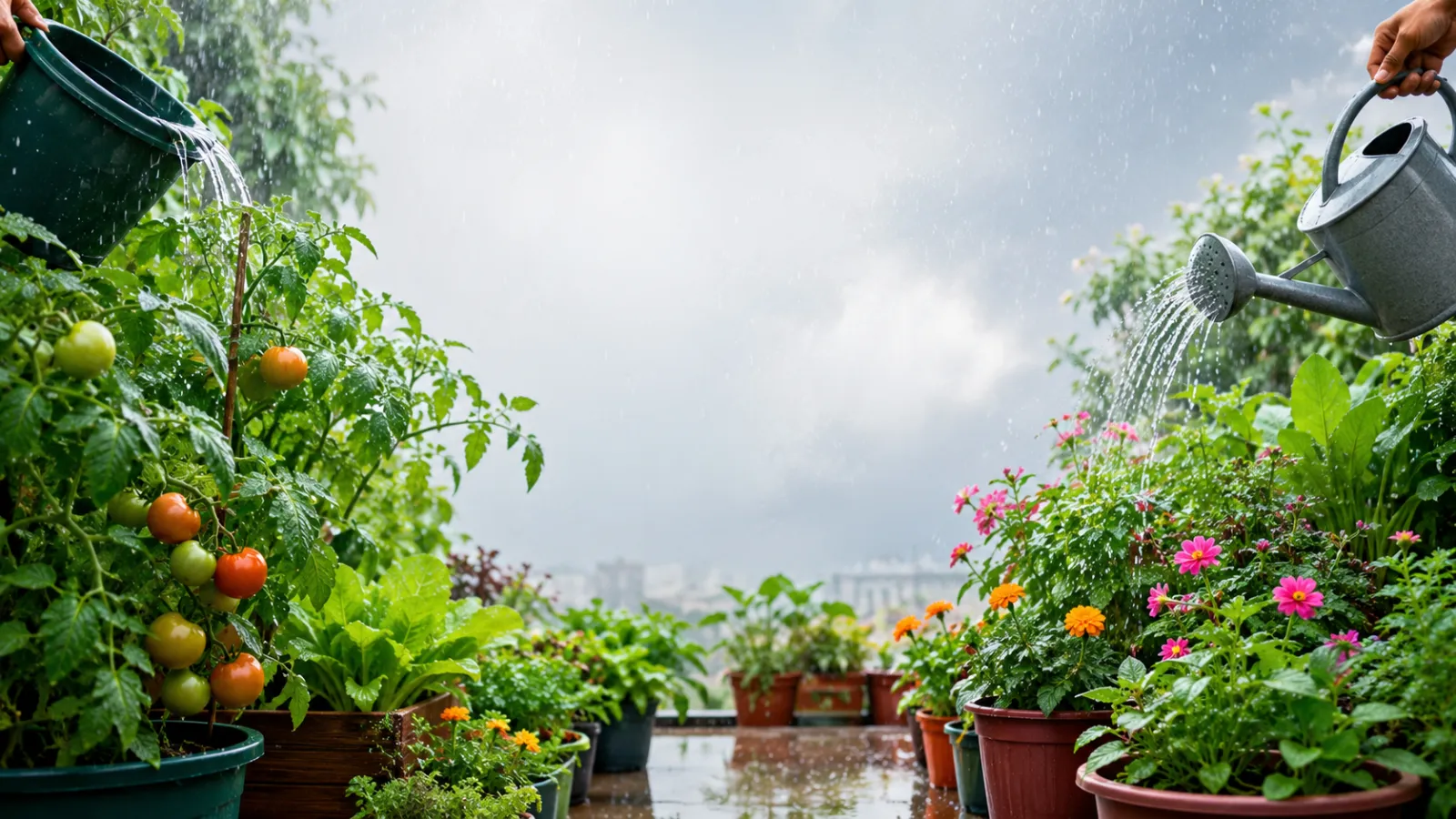 rainwater for plants