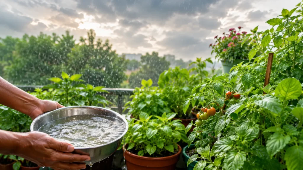 rainwater for plants