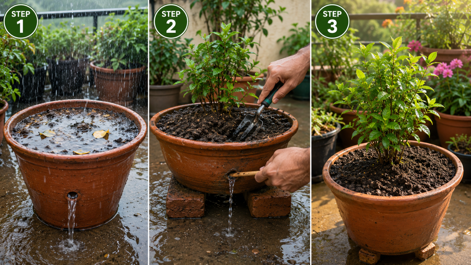 How to Protect Potting Soil in Monsoon