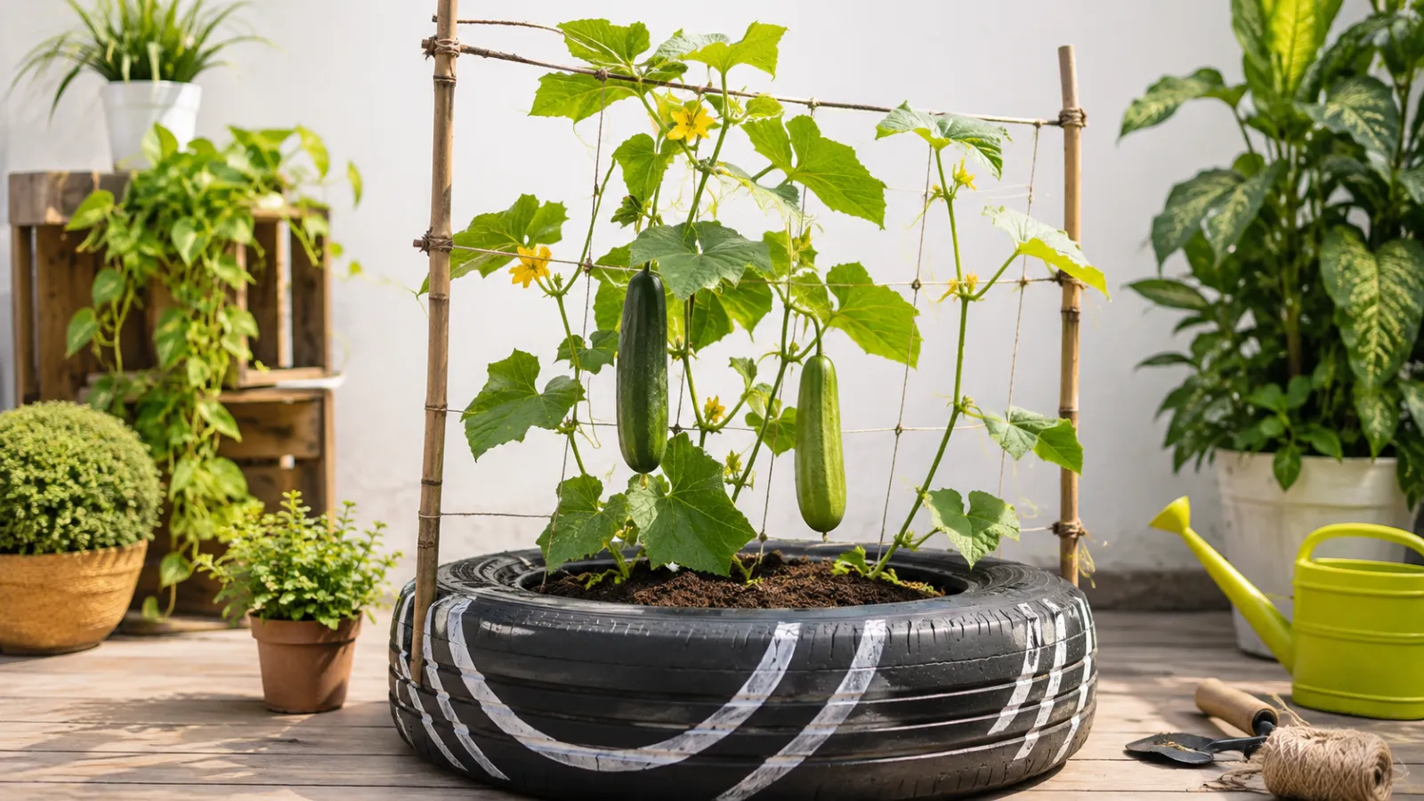 DIY Tyre Garden